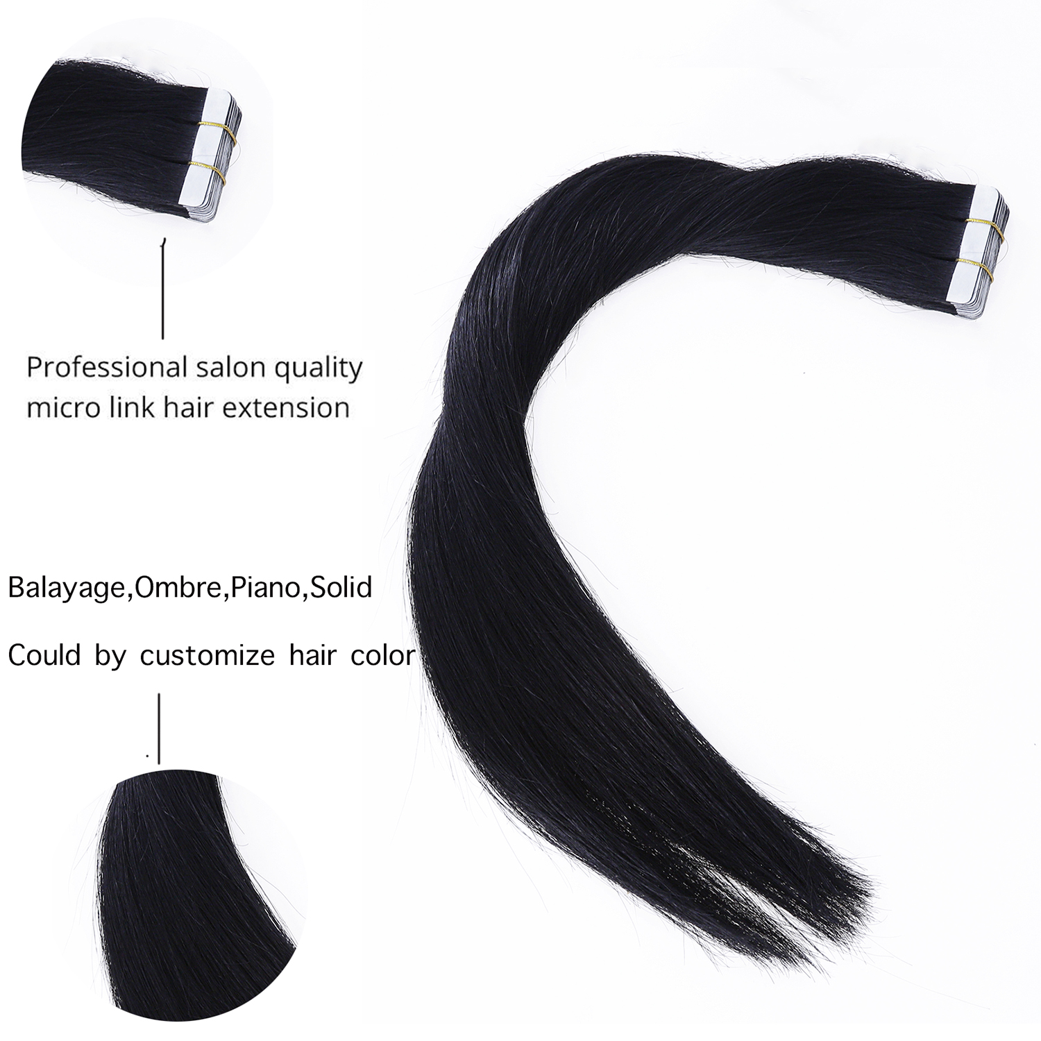 #1 color tape in hair extensions