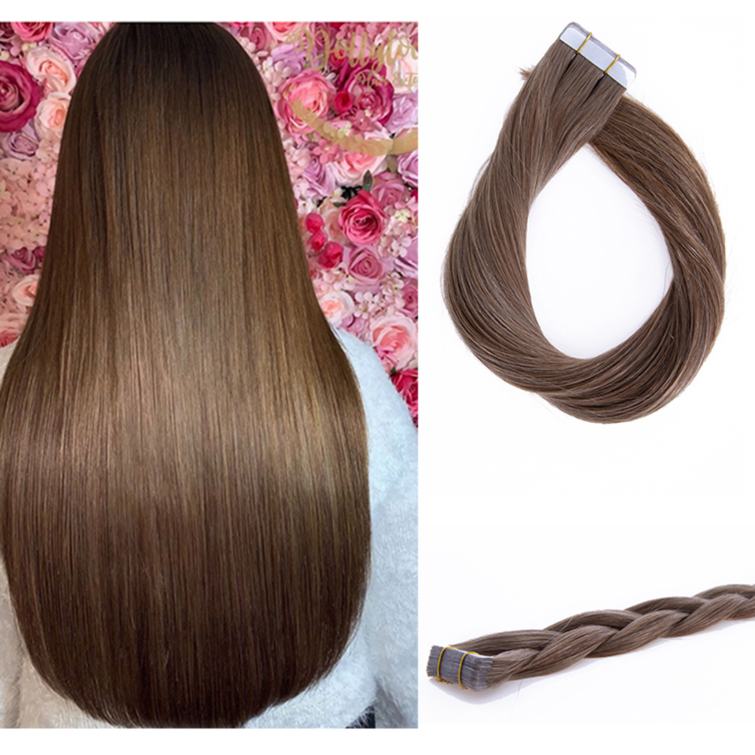 #10 color tape in hair extensions