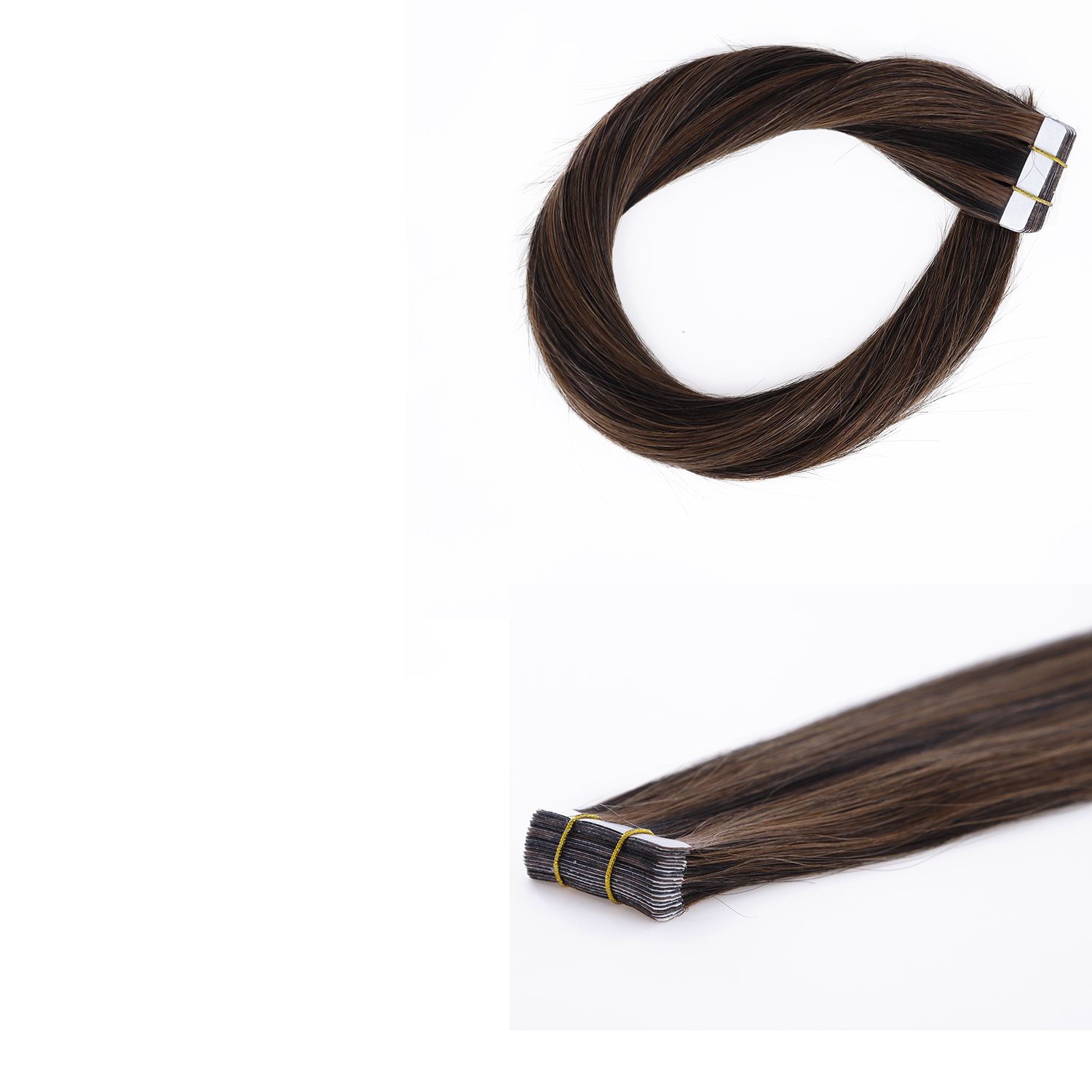 P#1B-30 color tape in hair extensions