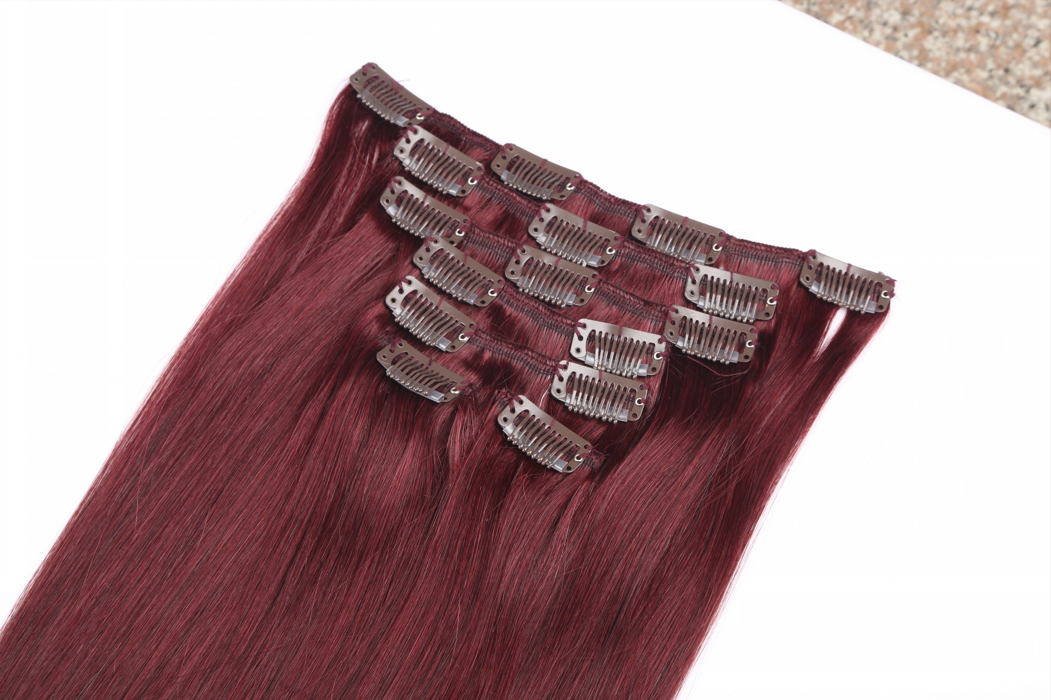 Clip in hair extensions