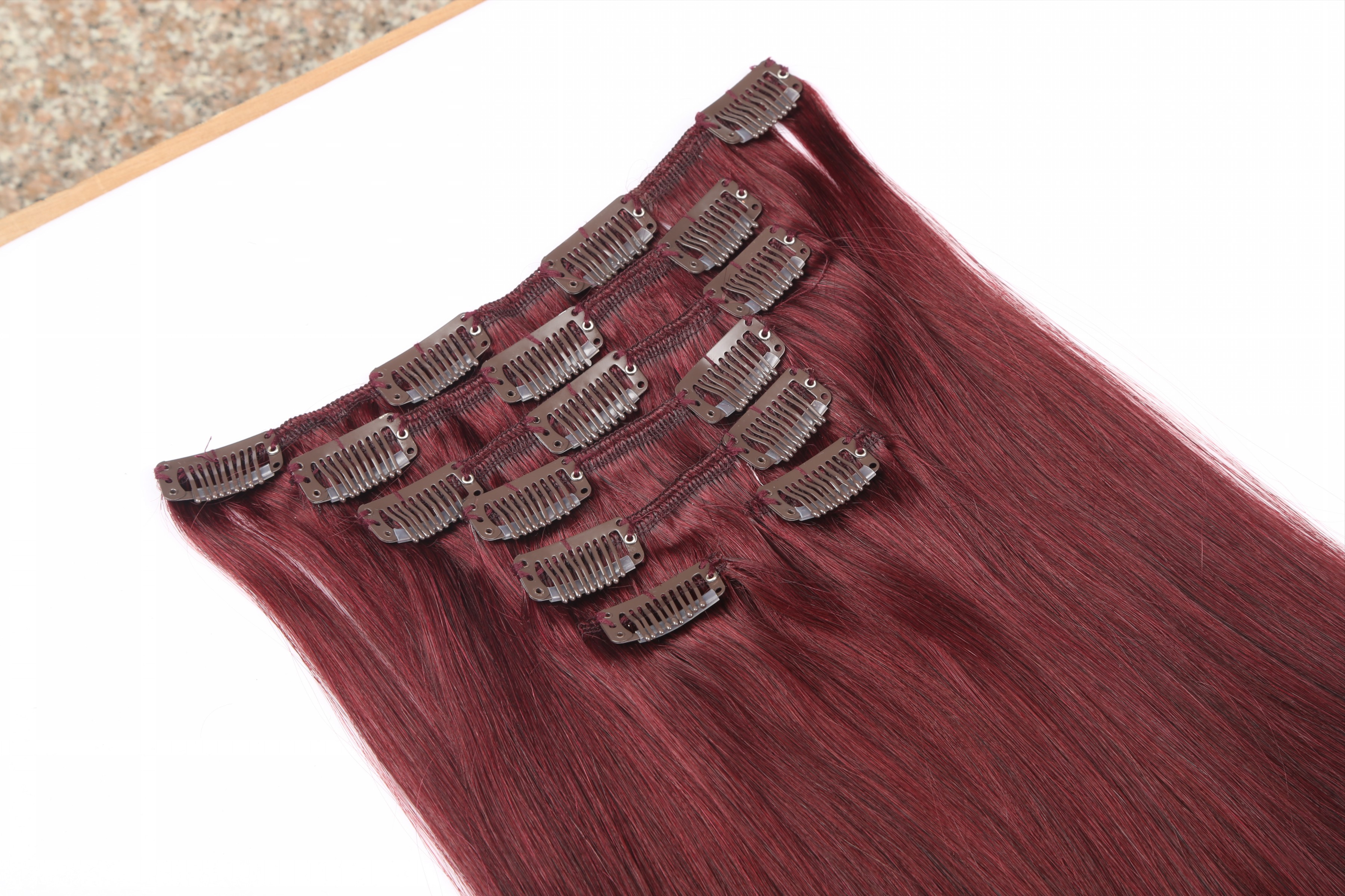 Clip in hair extensions