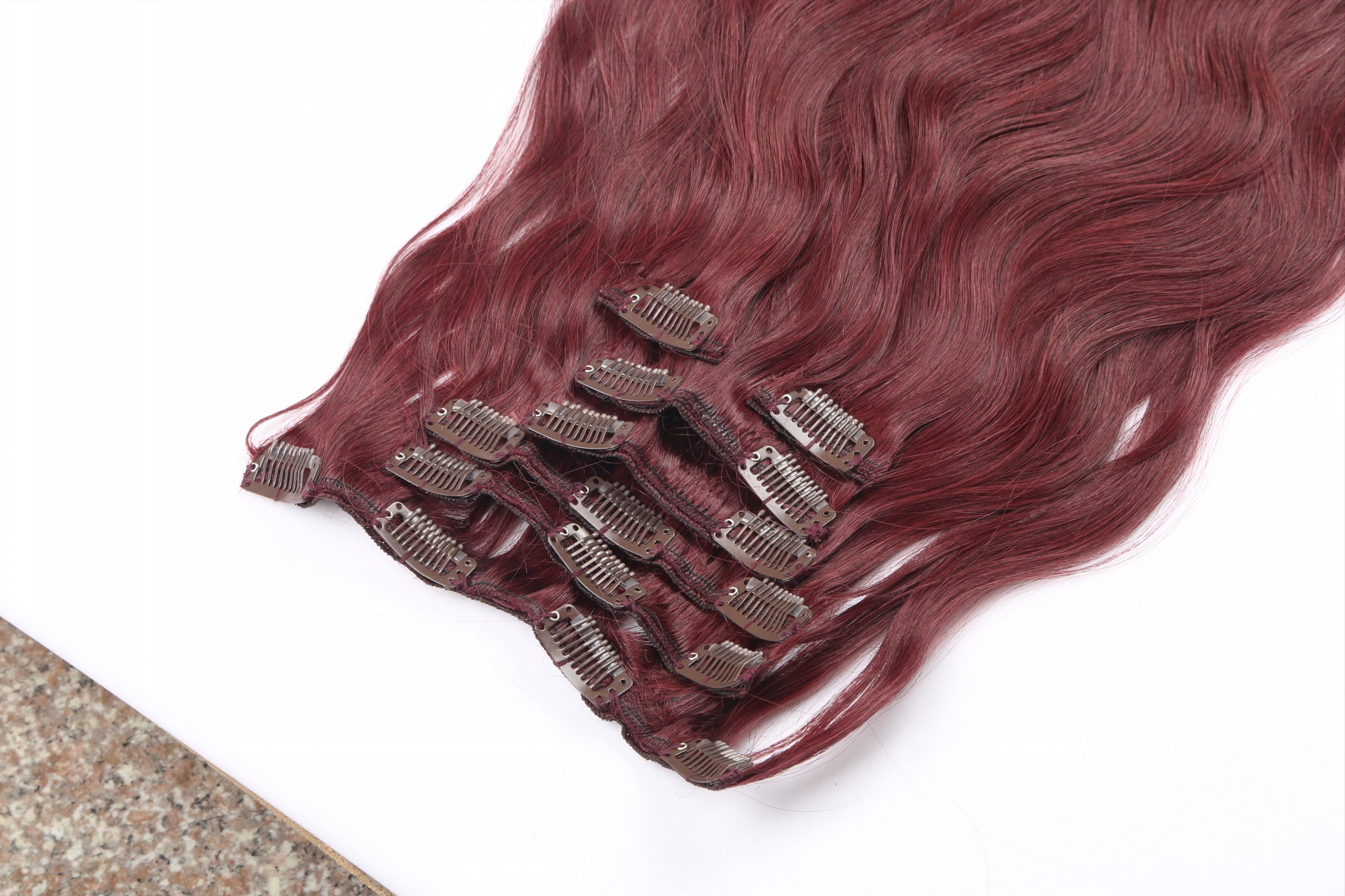 Clip in hair extensions